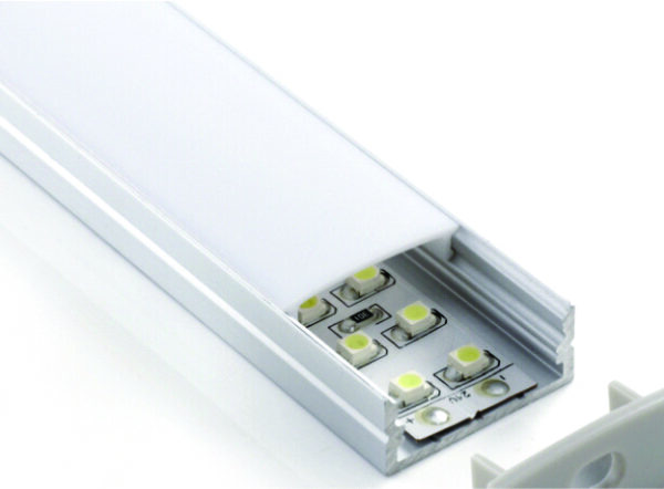 Recessed LED Profile | ALU014  |10 (D)X 23(W) mm / 3/8"(D) x 1" (W) |  2.5 m/ 8 ft Length - Image 3