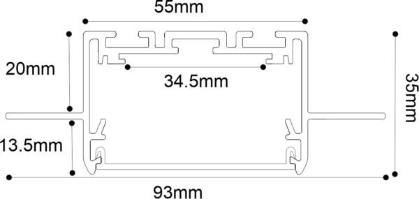 Recessed Drywall Profile | ALU-DR 3924 | Lit Edge 39mm Width | 2.5M Length - Image 4