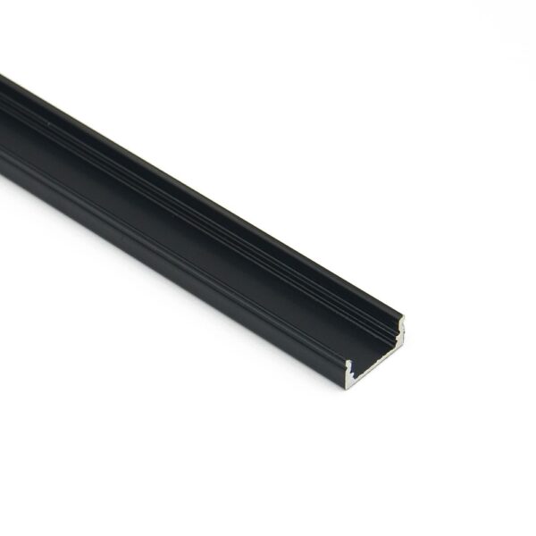 Recessed LED Profile | Black | ALU-002 B | 9 D x 17 W mm | 3M/ 10 Length - Image 2