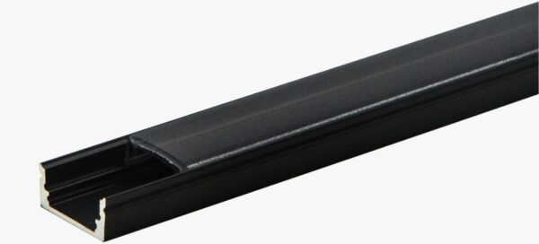 Recessed LED Profile | Black | ALU-002 B | 9 D x 17 W mm | 3M/ 10 Length