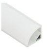 90° Angled LED Profile | ALU-006 |16x16 mm  5/8" x 5/8" | 2.5M / 8ft Length | Curved Cover - Image 2