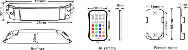 RGB RF Control | Key Pad | 12-24VDC | 3A*3CH | 9A Max - Image 2