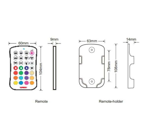 RGB RF Controller | Key Pad | 12-24VDC | 5A*4CH | 20A Max - Image 3