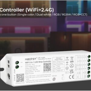5 in 1 W/CCT/RGB+W Controller | DC12-48V | 6A/Channel | Smart App