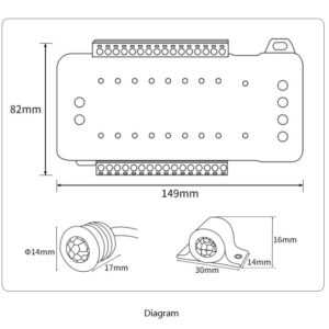 PIR Sensor Stair Light Controller | 16 Steps | 12-24 Vdc | 1A/Step