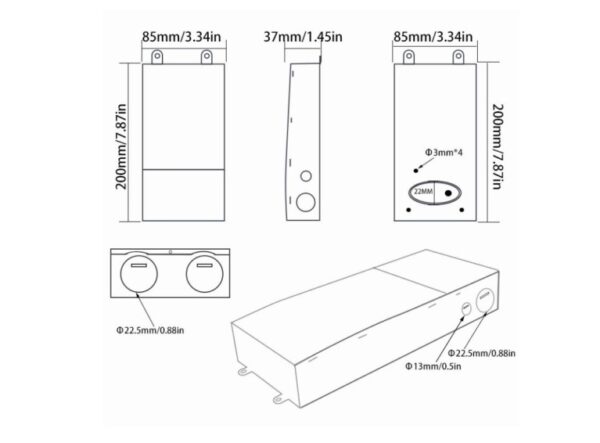 12V/ 24V DC | Class 2 | Enclosed Metal Box| - Image 2