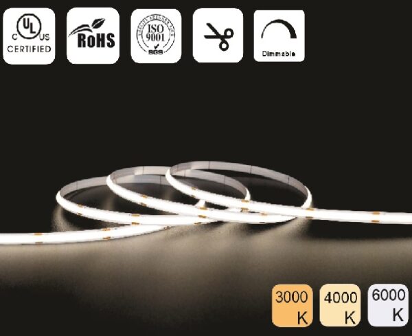 COB Pro - CSP LED Strip |  24VDC  | 9.6W/Meter | 8mm Width | 5M Long